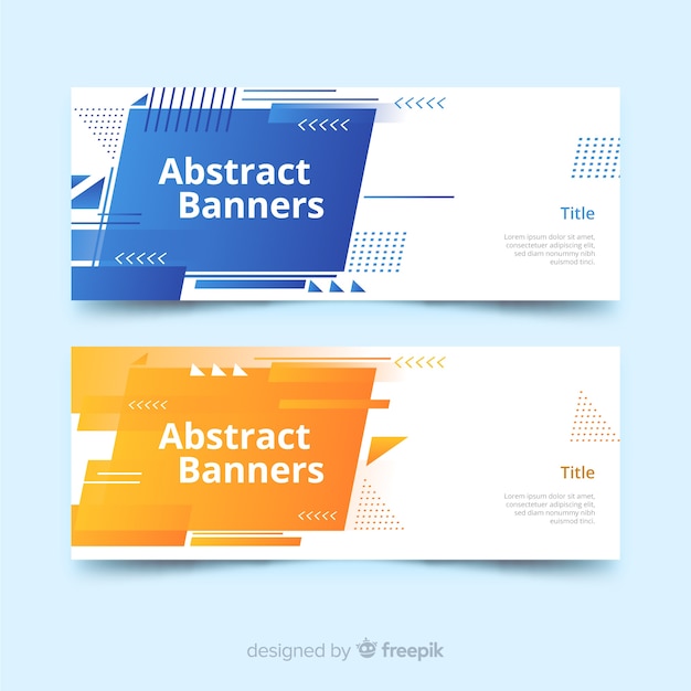 Abstract geometric banner