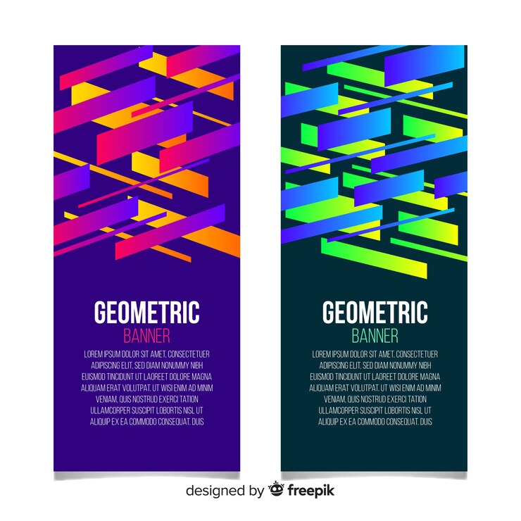 Free Vector abstract geometric banners