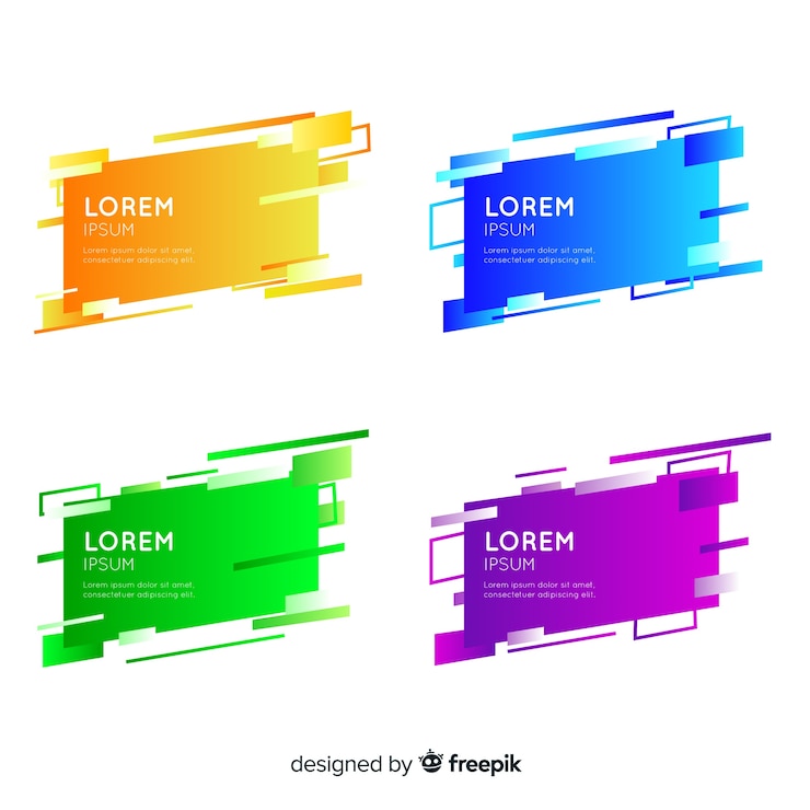 Free Vector abstract geometric banners