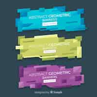 Free vector abstract geometric banners