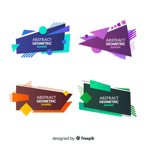 Abstract geometric banners