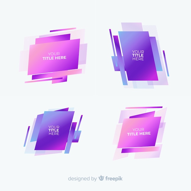 Free vector abstract geometric banners