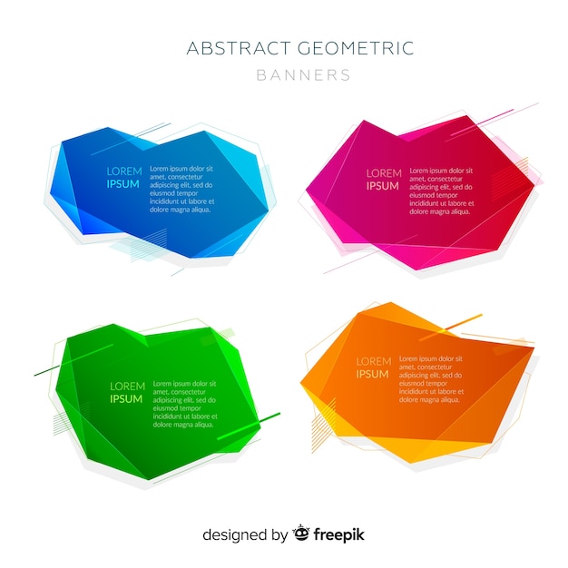 Abstract geometric banners