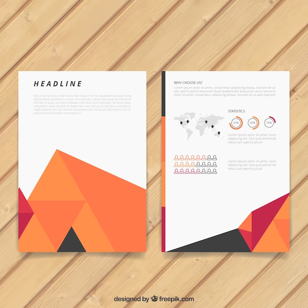 Abstract geometric brochure