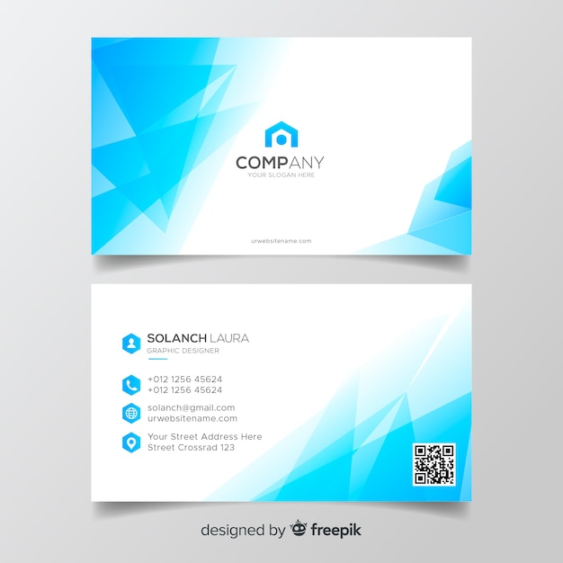 Abstract geometric business card template