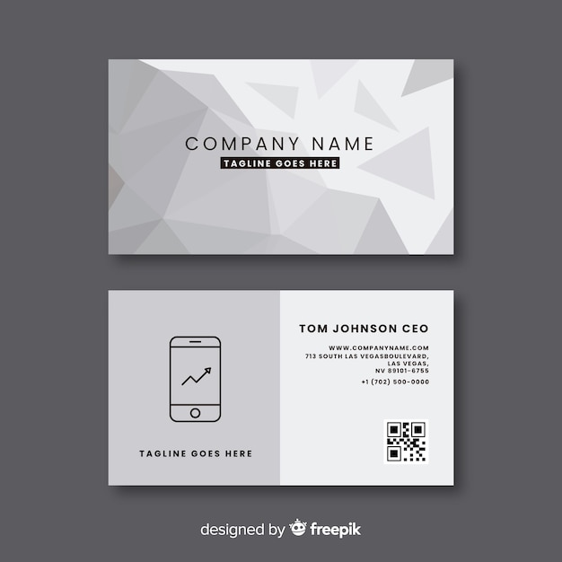 Abstract geometric business card template