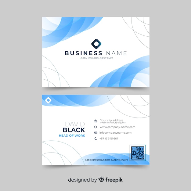 Free vector abstract geometric business card template