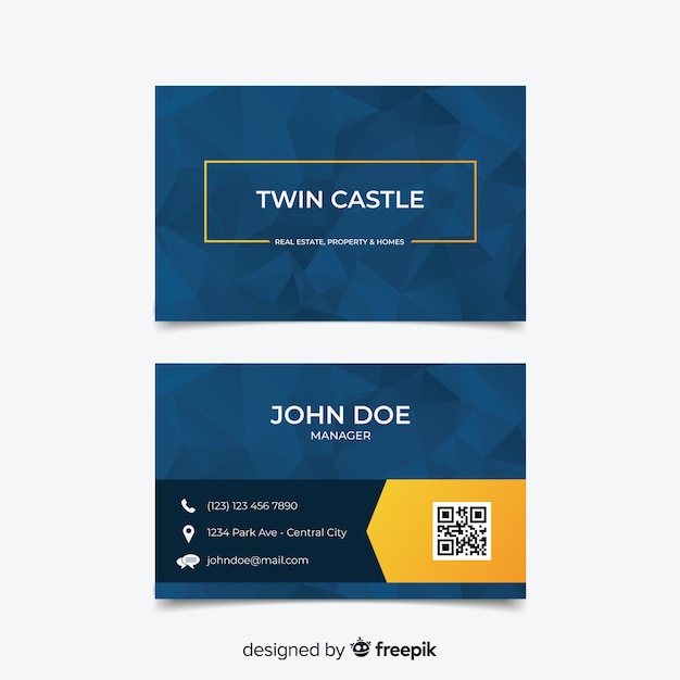 Free vector abstract geometric business card template
