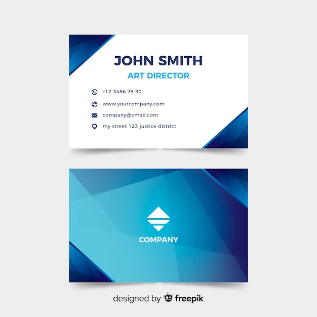 Free vector abstract geometric business card template