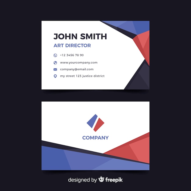 Free vector abstract geometric business card template