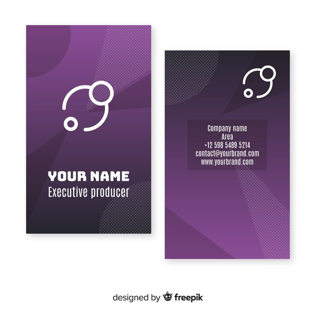 Abstract geometric business card template