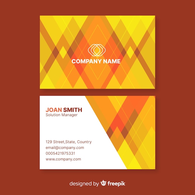 Free vector abstract geometric business card template