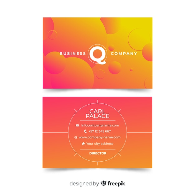 Abstract geometric business card template