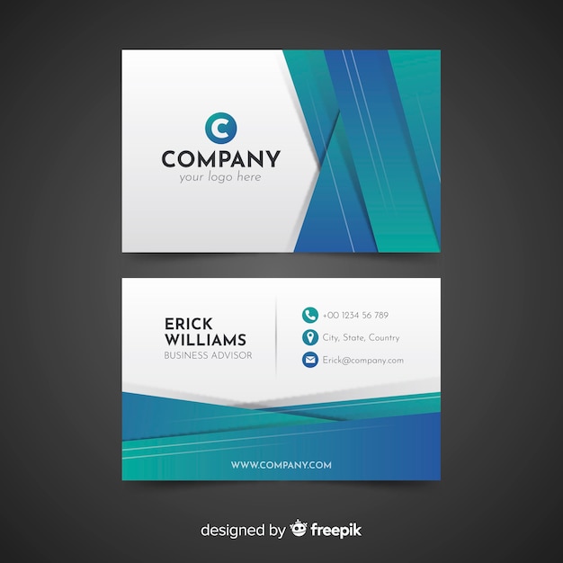 Free vector abstract geometric business card template