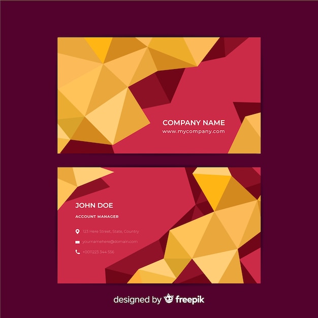 Free vector abstract geometric business card template