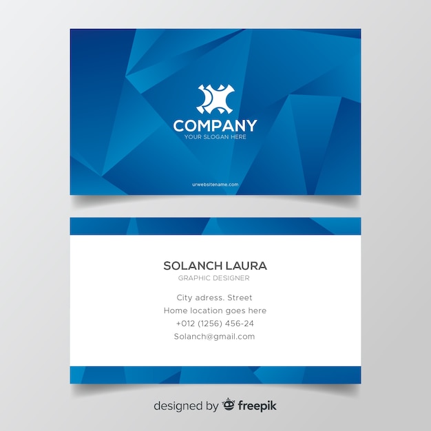 Abstract geometric business card template