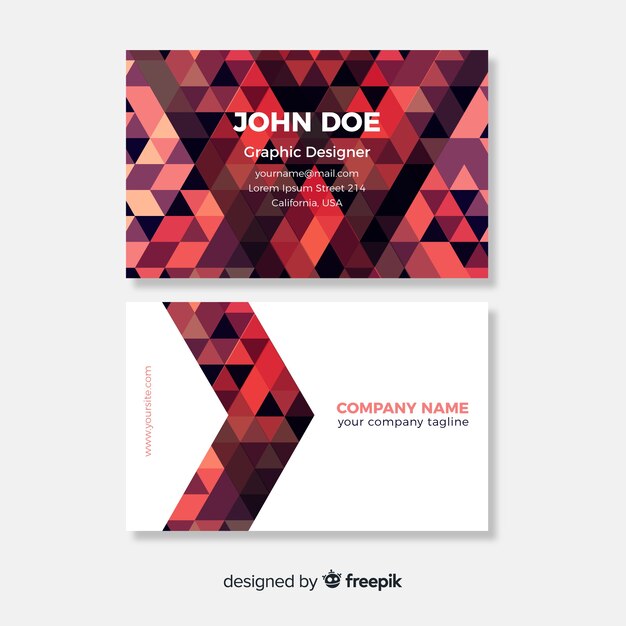 Abstract geometric business card template