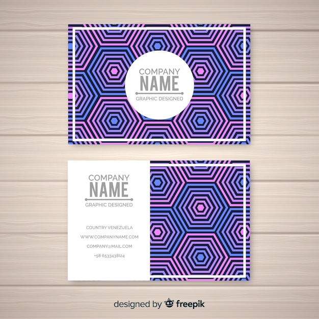 Abstract geometric business card template