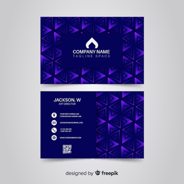 Abstract geometric business card template