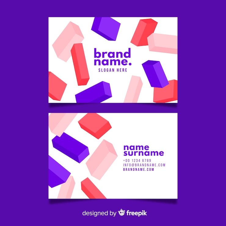 Free Vector abstract geometric business card template