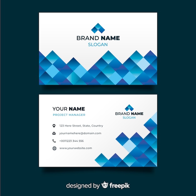 Abstract geometric business card template