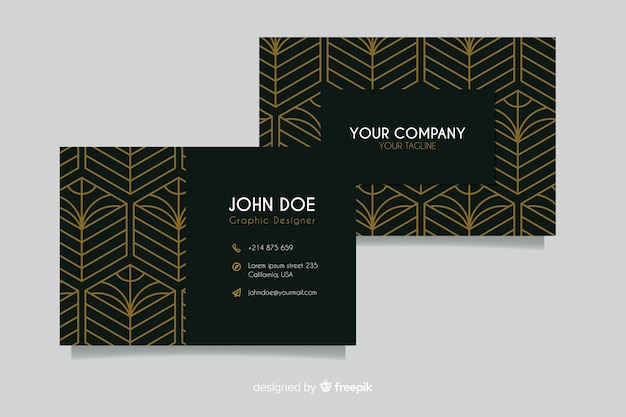 Free vector abstract geometric business card template