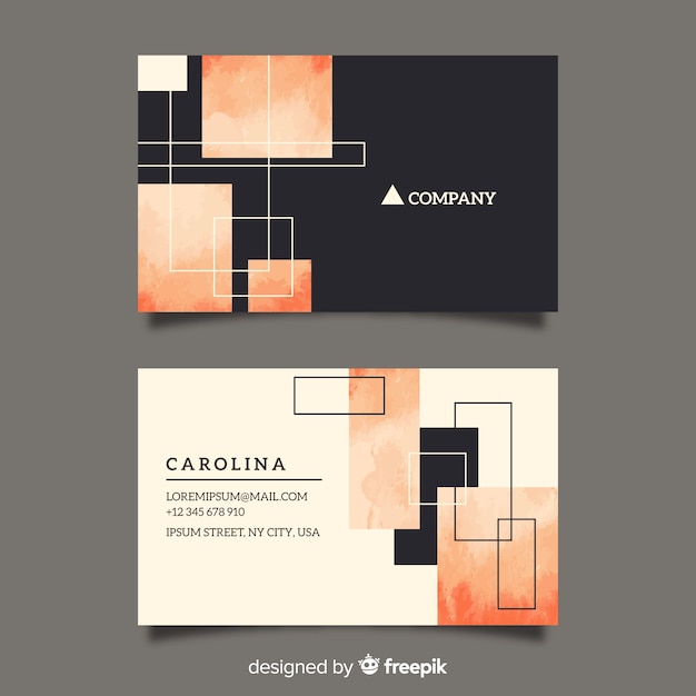 Abstract geometric business card template