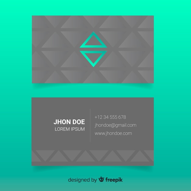 Abstract geometric business card template