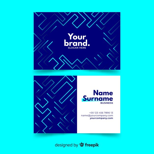 Abstract geometric business card template