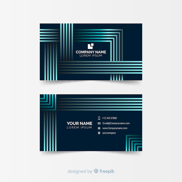 Abstract geometric business card template