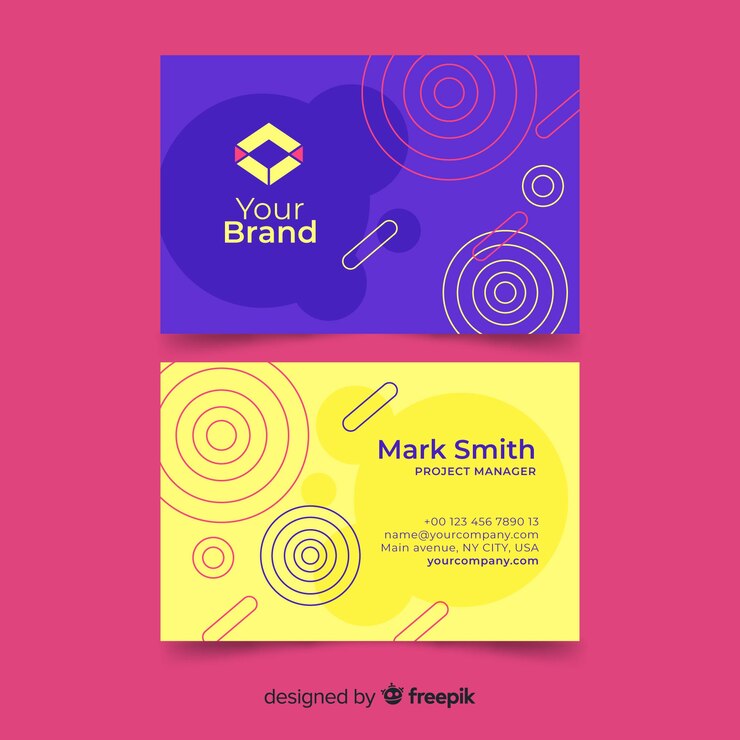 Free Vector abstract geometric business card template