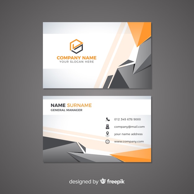 Abstract geometric business card template