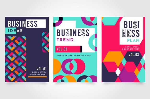 Abstract geometric business cover collection