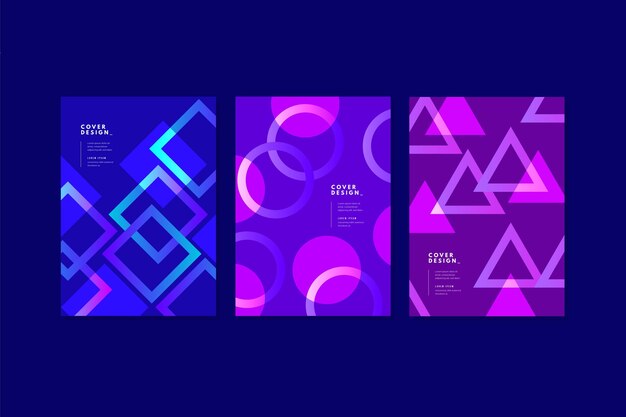 Abstract geometric business cover collection