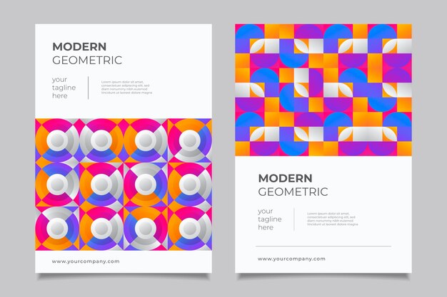 Abstract geometric business cover collection