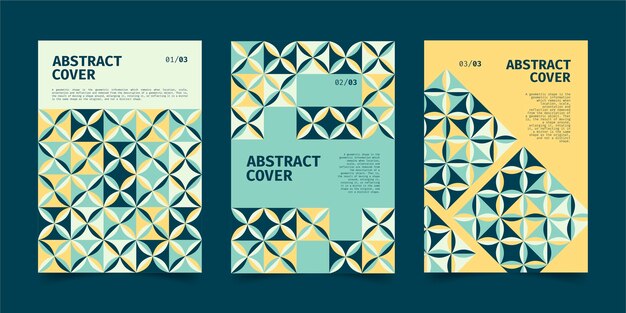 Abstract geometric business cover collection