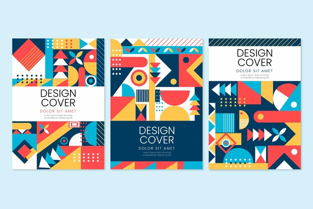 Abstract geometric business cover collection