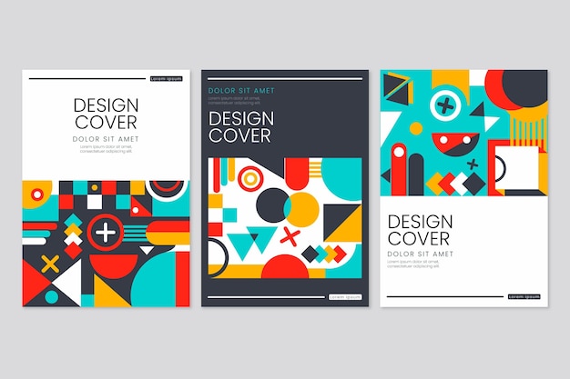 Abstract geometric business cover collection
