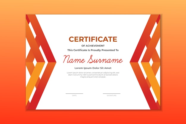 Free vector abstract geometric certificate template