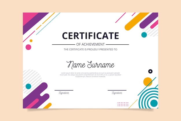 Certificate Free Template from img.freepik.com