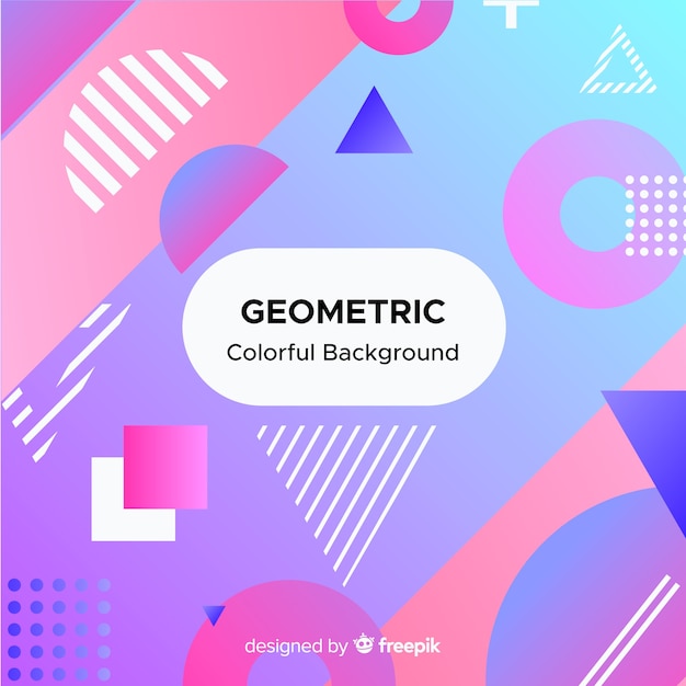 Free vector abstract geometric colorful background