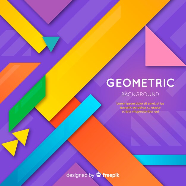 Abstract geometric colorful background