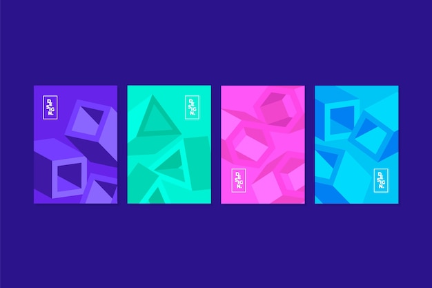 Abstract geometric cover collection style