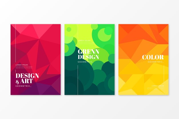 Abstract geometric cover collection style