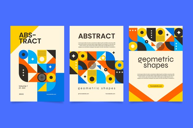 Free vector abstract geometric cover template