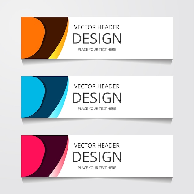 Abstract geometric design banner web template – free vector download