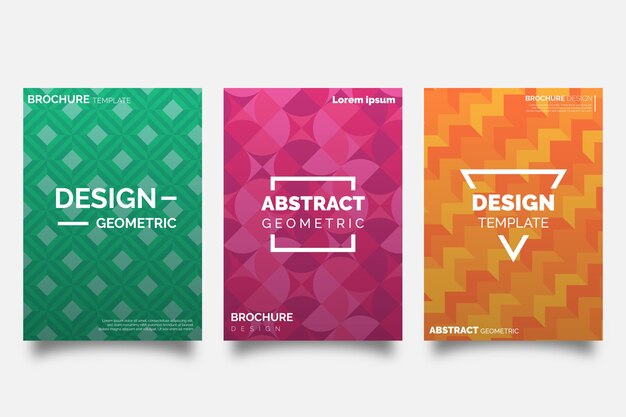 Free vector abstract geometric design of cover collection