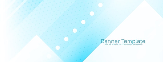 無料ベクター 抽象的な幾何学的なデザインのモダンな青い色のバナー ベクトル