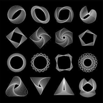 Набор абстрактных геометрических элементов вектора