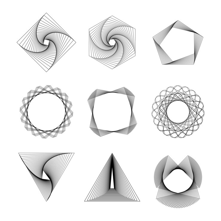 Free Vector abstract geometric elements set vector